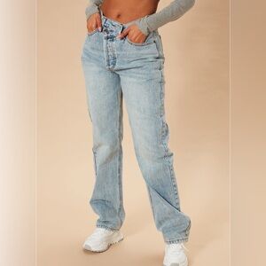 Fashion Nova Crossover Straight Leg Jeans